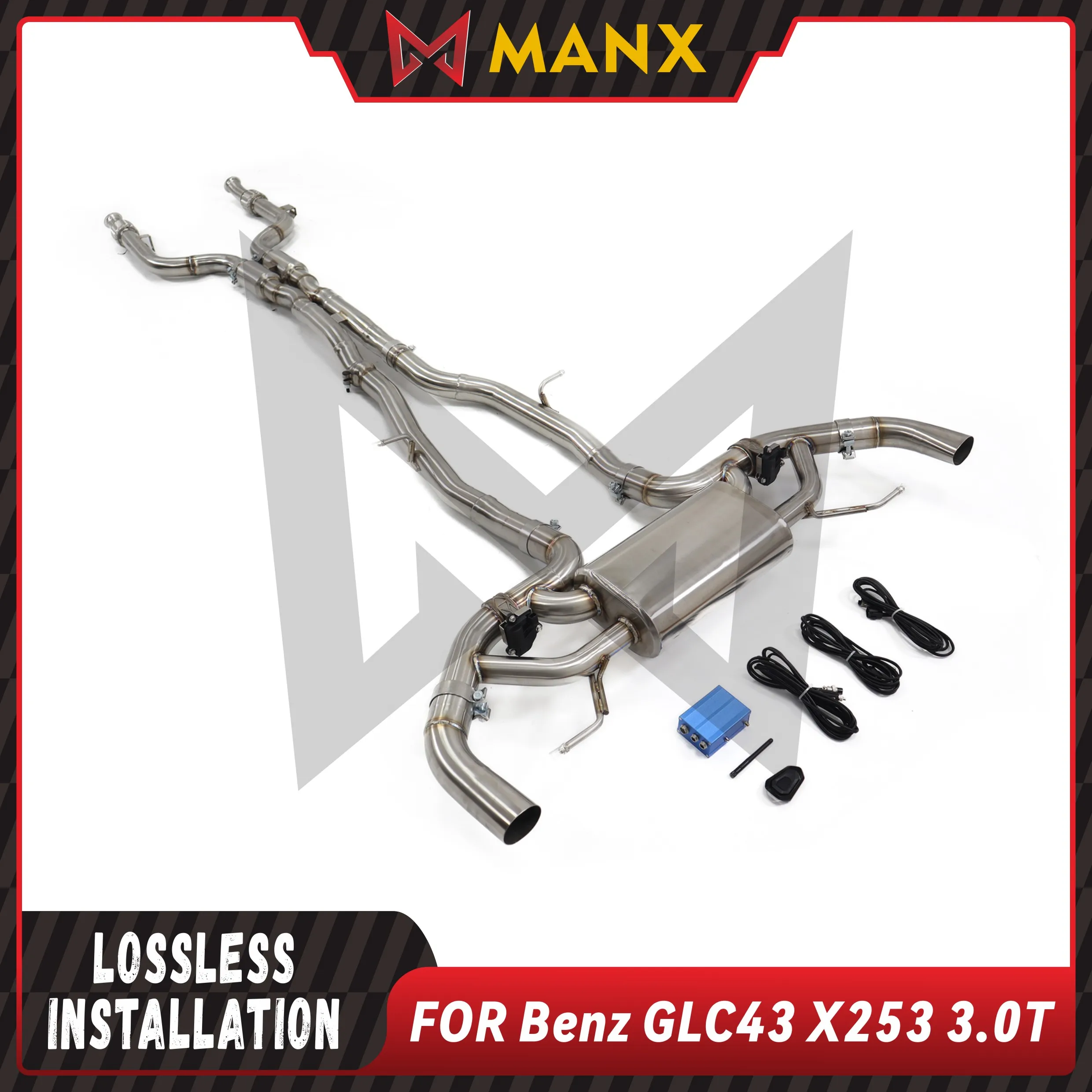 

MANX Catback Suitable for Benz AMG GLC43 X253 3.0T Stainless steel Performance Exhaust System Muffler With Valve