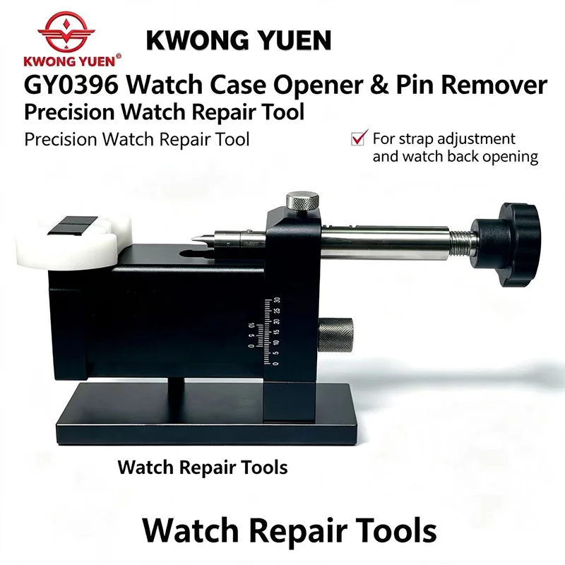 KWONG YUEN Multifunctional Watch Repair Tool Watch Band Pin Remover & Watch Back Case Opener with Complete Punch Tip Kit