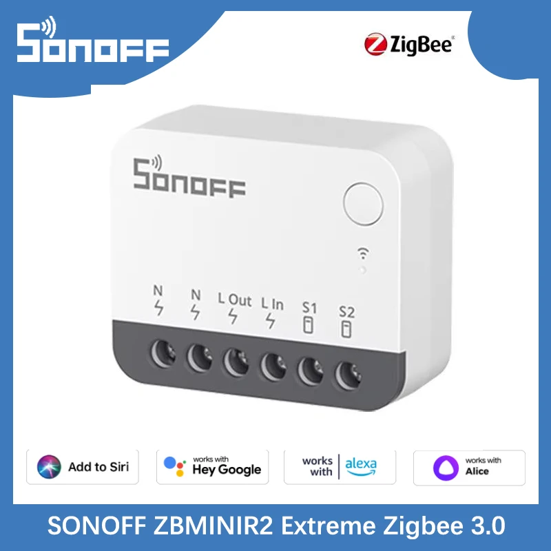 SONOFF ZBMINIR2 Extreme Sonoff Zigbee Switch Sonoff Zbmini R2 Smaller Size Two Way Control Safe Timer Requird Neutral Wire