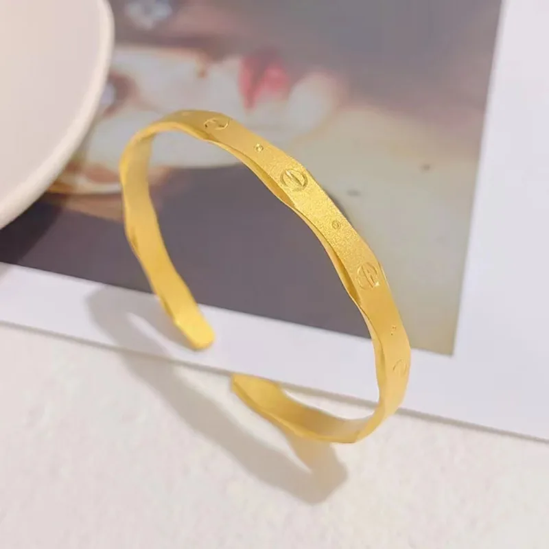 AU999 24K الذهب الشباب النجاح الإسورة |   مينا متدرجة من الخيزران، سلسلة خرز ذهبية، حيوية وحيوية