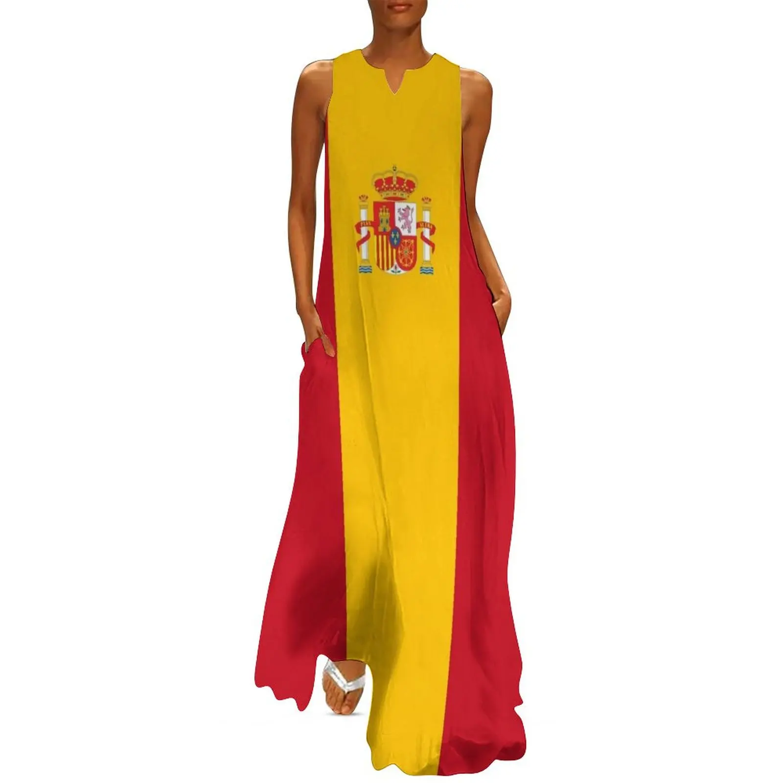 

Flag of Spain Bandera de espaa Long Dress Dance dresses dress for women summer women's summer jumpsuit Dress