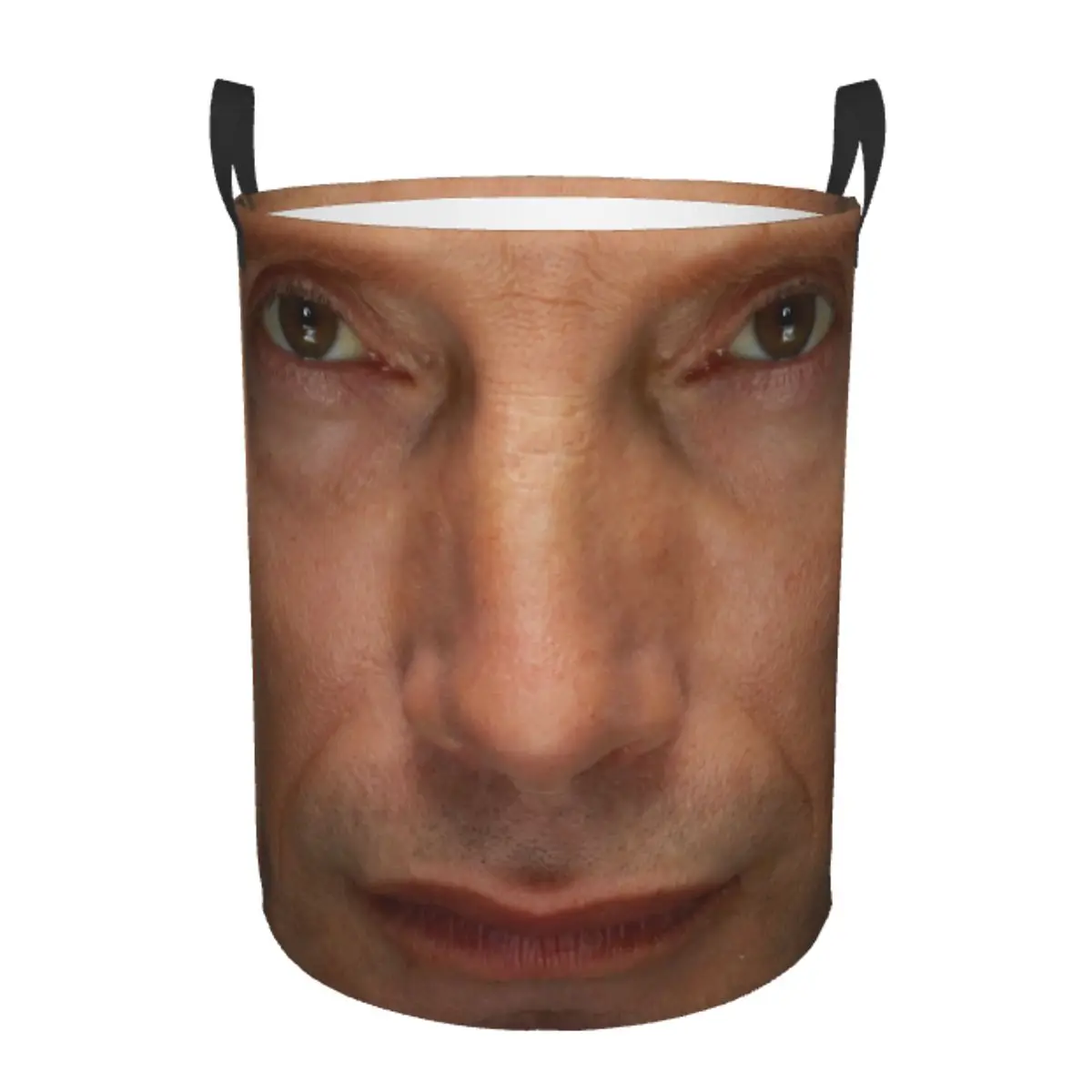 Custom Mads Mikkelsen Face Laundry Basket Foldable Hannibal TV Show Toy Clothes Hamper Storage Bin for Kids Nursery