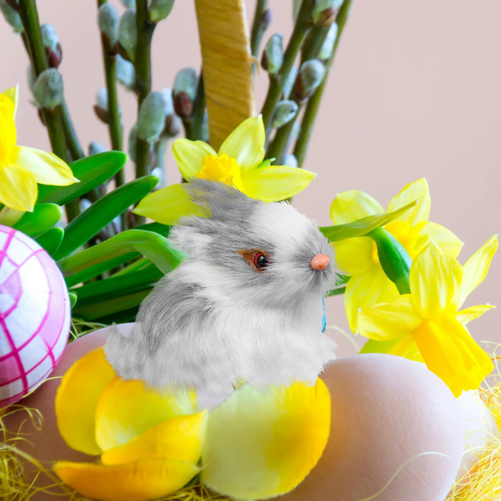 

Mini Rabbit Ornaments Animal Figurines Decorative Figures Realistic Animals Home Decoration Miniature Artificial Bunny Garden