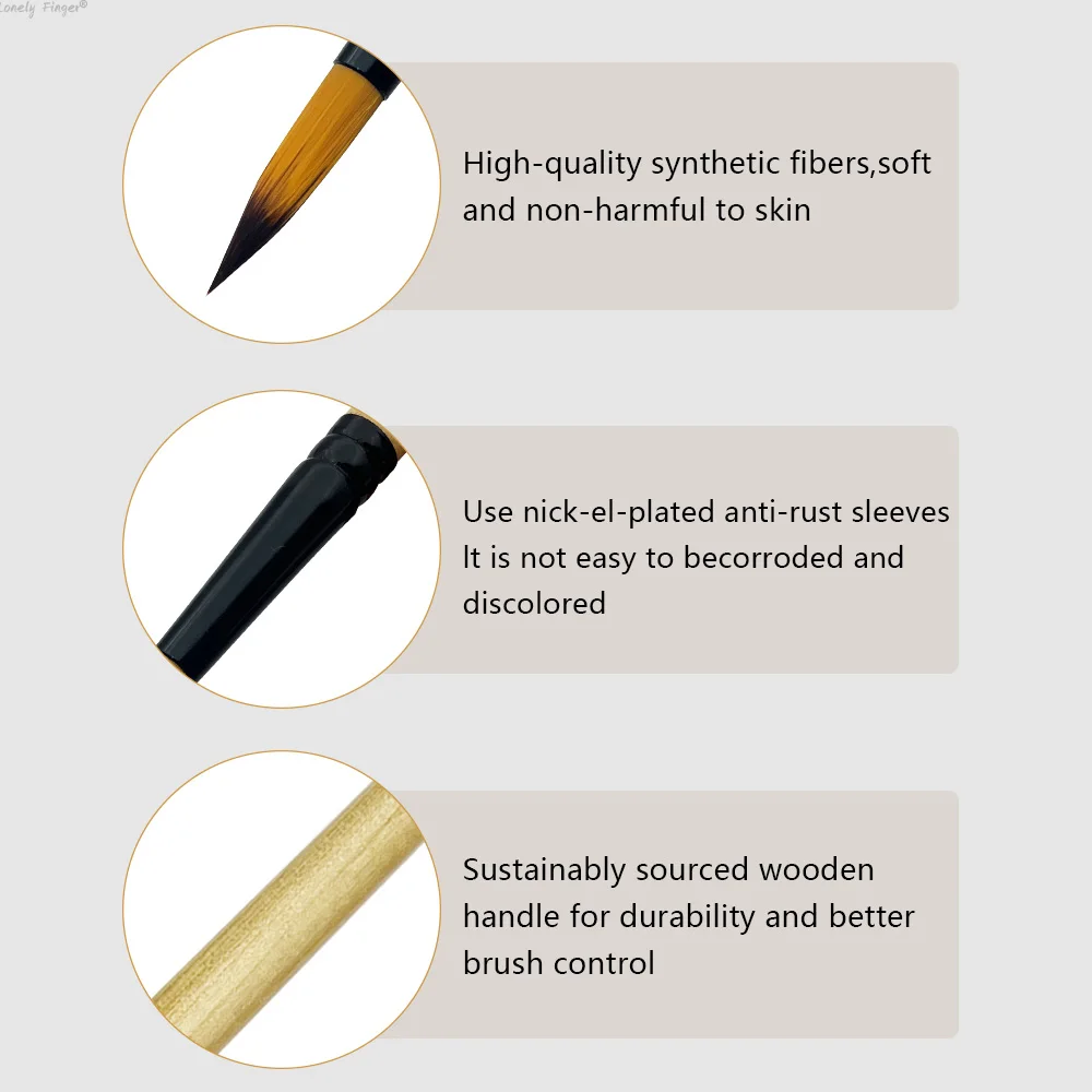 6/24 Stuks Kunstenaar Penselen Set Ronde Platte Schuine Hazelnoot Nylon Haar Tips Aquarel Kwast Voor Acryl aquarel Gouache