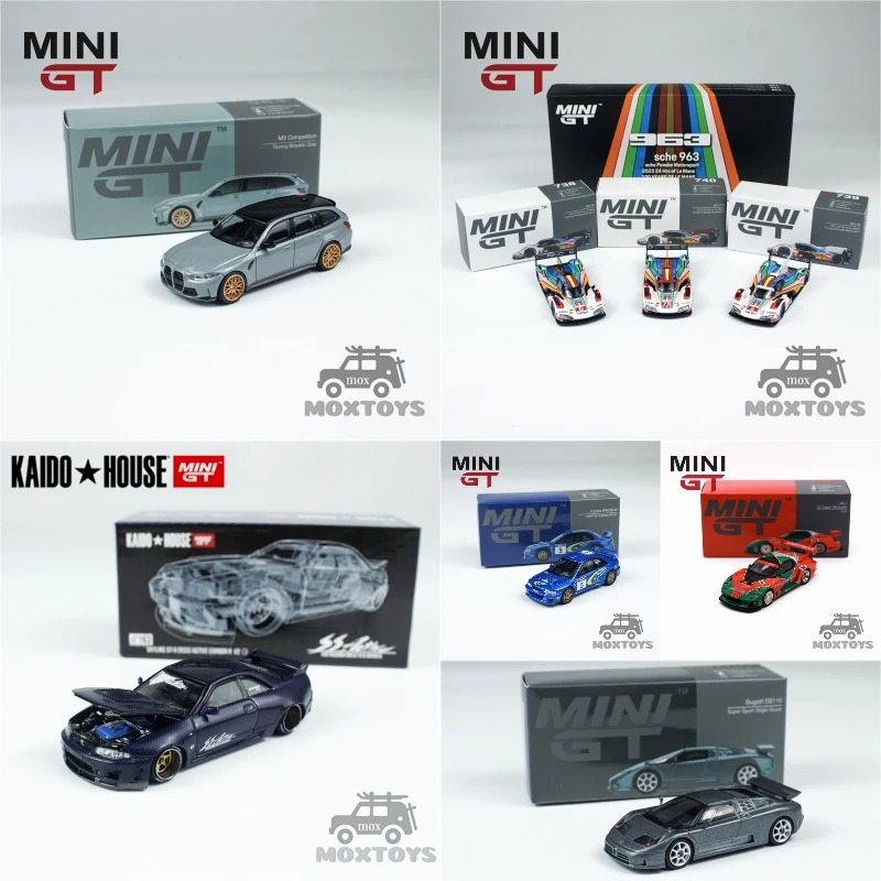 MINI GT 1:64 LBWK LB-Super 787B M3 Impreza WRC 1999 EB110 DBS 007 Edition Black / Kaido House Nsx Diecast Model Car