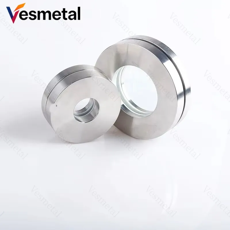 304 Stainless Steel Welded Sanitary Flange Sight Glass, Pipe Viewport DN32/40/50/80/100/200