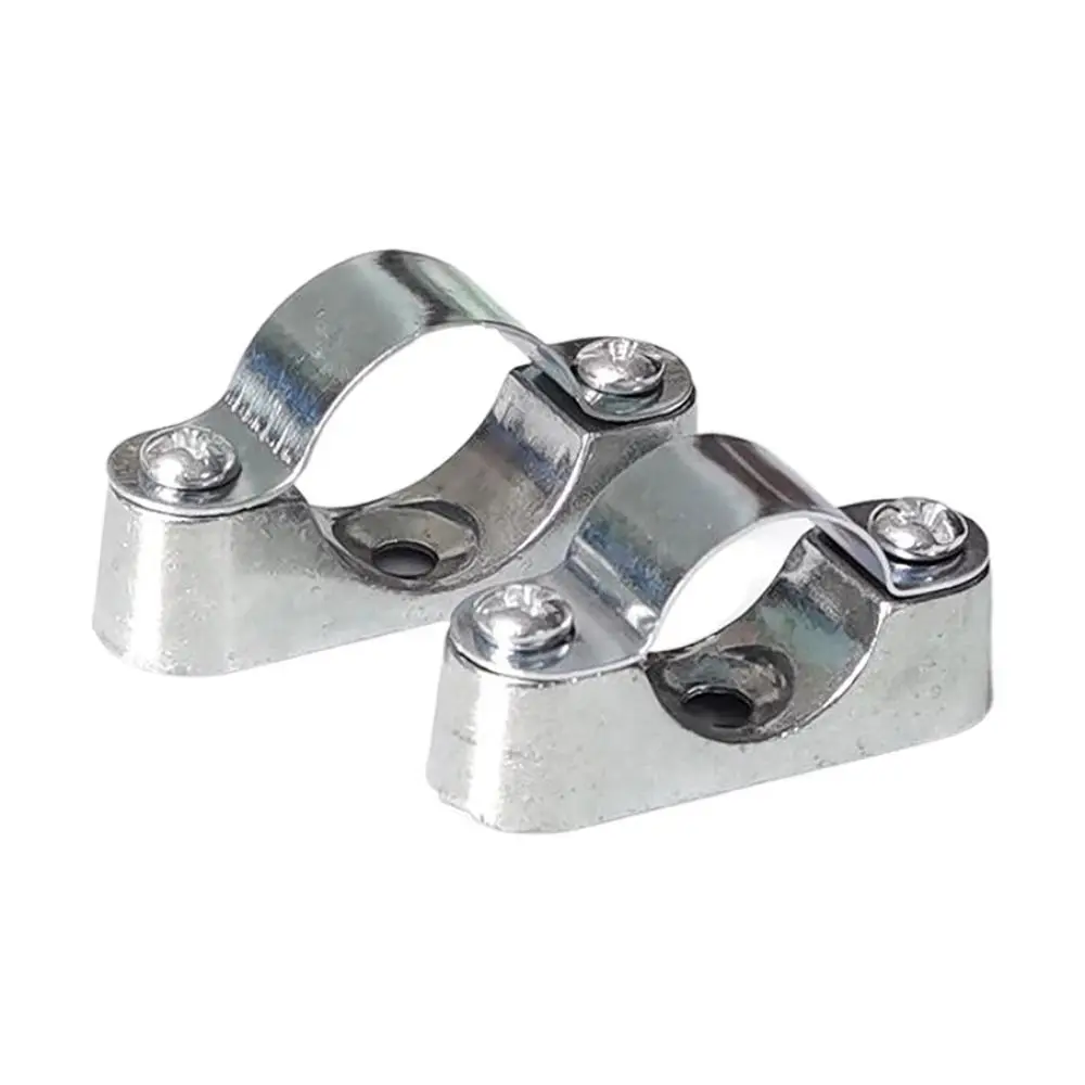 16-32mm Dia Round Pipe Clamp Saddle Card Fixed Clip with Screw 304 Stainless Steel Off-Wall Code Round Pipe Bracket Fastener