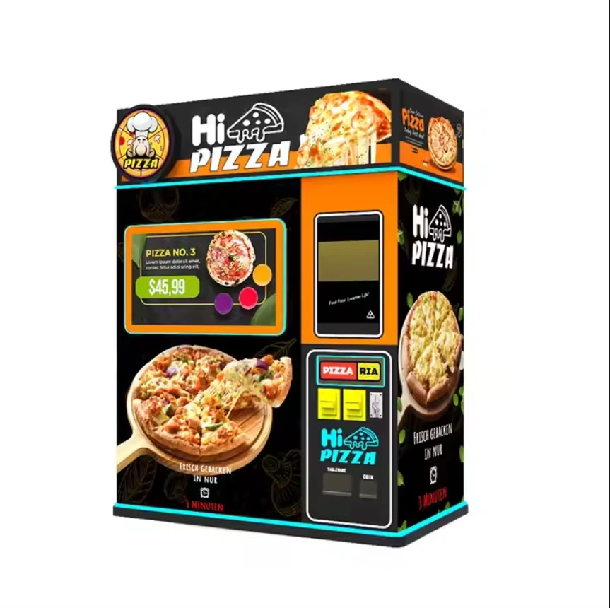 Hot Sale Automated Refrigerated Pizza Machine Fresh Hot Food Pizza Vending Machine Trade