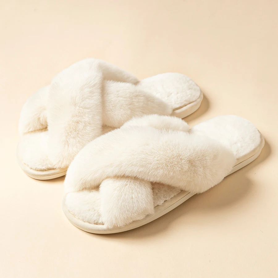 

Fashion Cross Spring and Autumn Women Slippers Indoor Soft Sole Breathable Comfortable Bedroom Leisure Home Shoes
