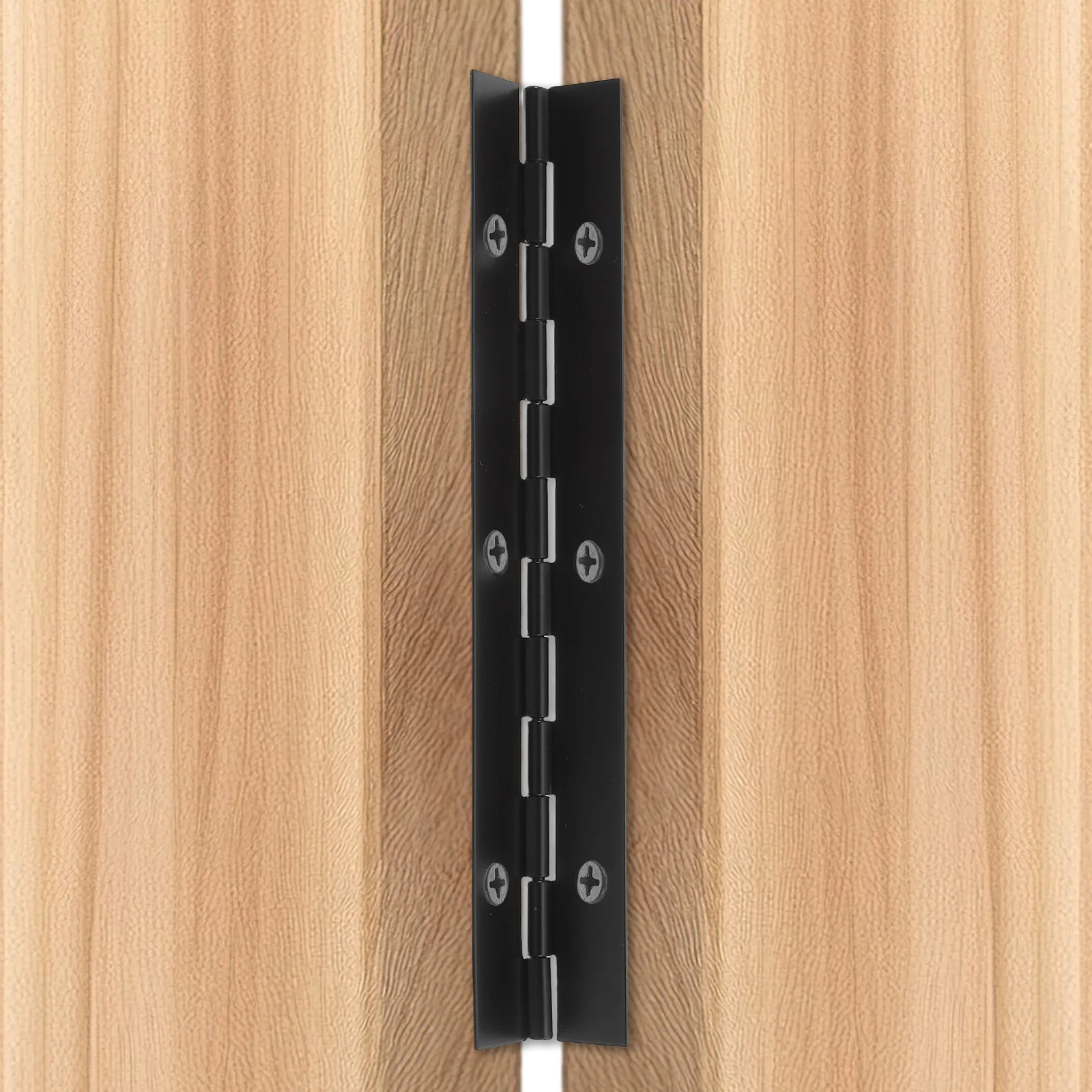 1 set cerniere per pianoforte lunghe nere resistenti cerniere continue porte per armadi pieghevoli scatole di legno mobili cerniera in acciaio inossidabile nero