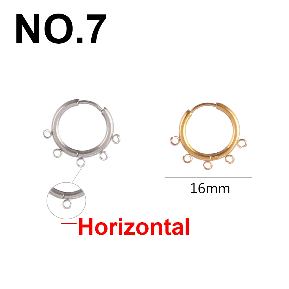 10pcs 316L Stainless Steel Earring Hooks with Loops
