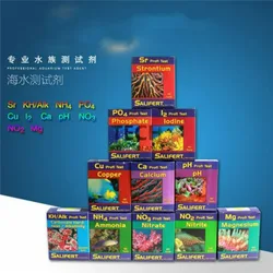 Test kit Salifert Ca calcium Cu I2 KH Mg NH4 ammonia NO2 Nitrite NO3 Nitrate PH PO4 Sr Potassium water test reef tank