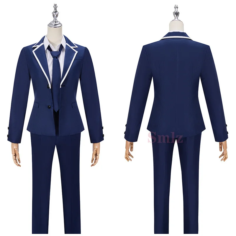 Costume de Cosplay Anime Sasaki et Yano Yoshikazu, Uniforme SвBleu Foncé, Veste, Chemise, Pantalon, Cravate, Halloween