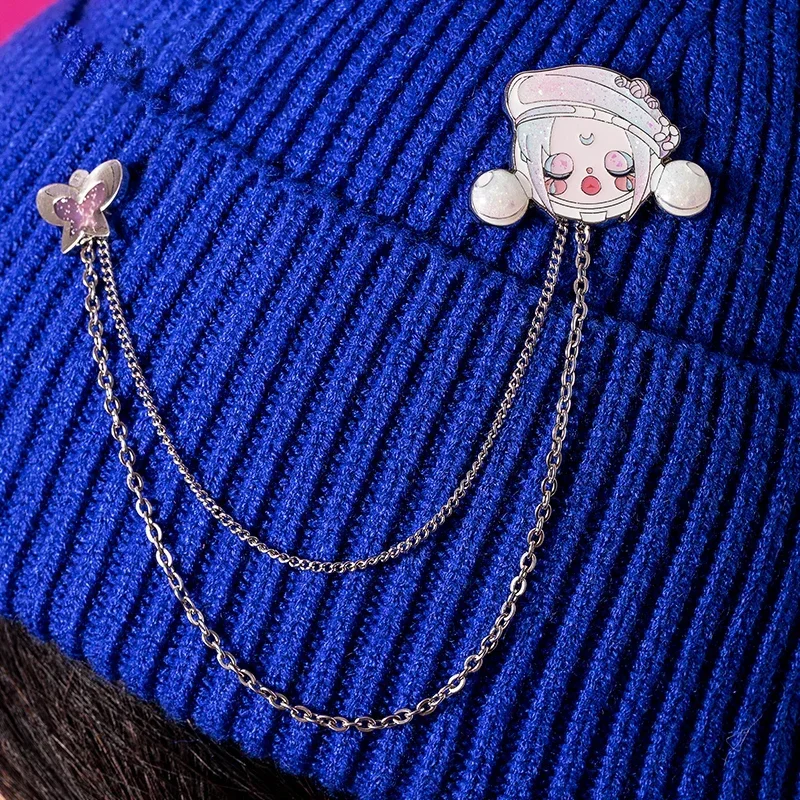 

SKULLPANDA Night City Series Metal Badge Blind Box Toys Guess Bag Mystery Box Mistery Caixa Action Figure Surpresa Cute