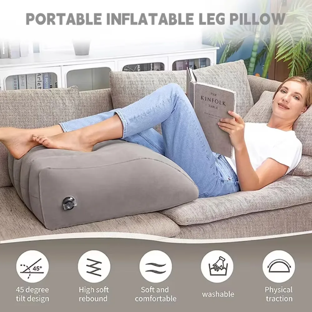 Multi-functional Inflatable Wedge Pillow Foldable Leg Elevation Pillow For Bedroom Sofa Portable Modern Cushion