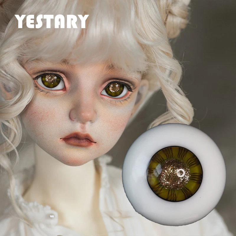 YESTARY BJD Doll Accessories Eyes For Toys 14MM 16MM Glass Eye Toy 1/4 Movable DIY Handmades Eyeball Toy For BJD Dolls Eye Toy