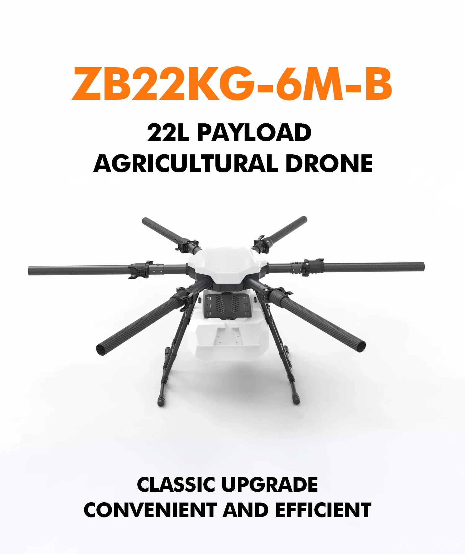 

22L 6EV Agricultural Spraying Drone Frame with Hobbywing X9 Power System Compatible - UAV Crop Sprayer Platform