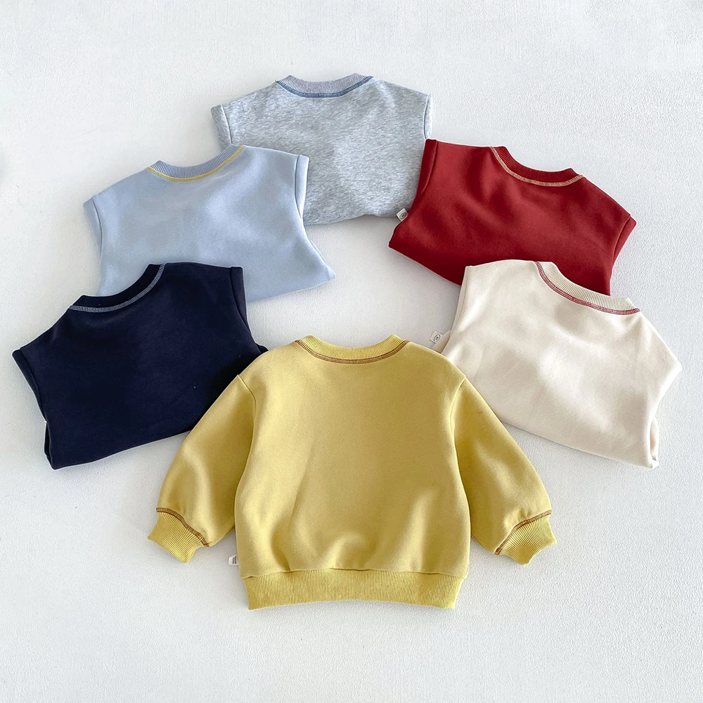 Children Hoodies 1-6T Kids' Blouse Autumn Cartoon Printing Boys Pullover Loose Korean Girls Clothes Child Sweatshirt