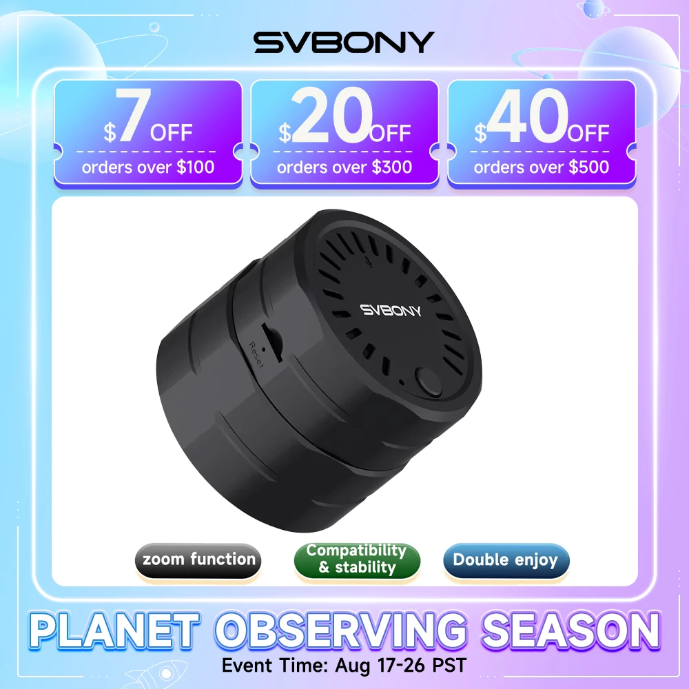 Svbony SC002 WIFI Elektronisches Okular-Kamera-Gerät Unterstützt Verbindung mit Zwei Mobilgeräten Echtzeit-Vorschau für Vogelbeobachtung