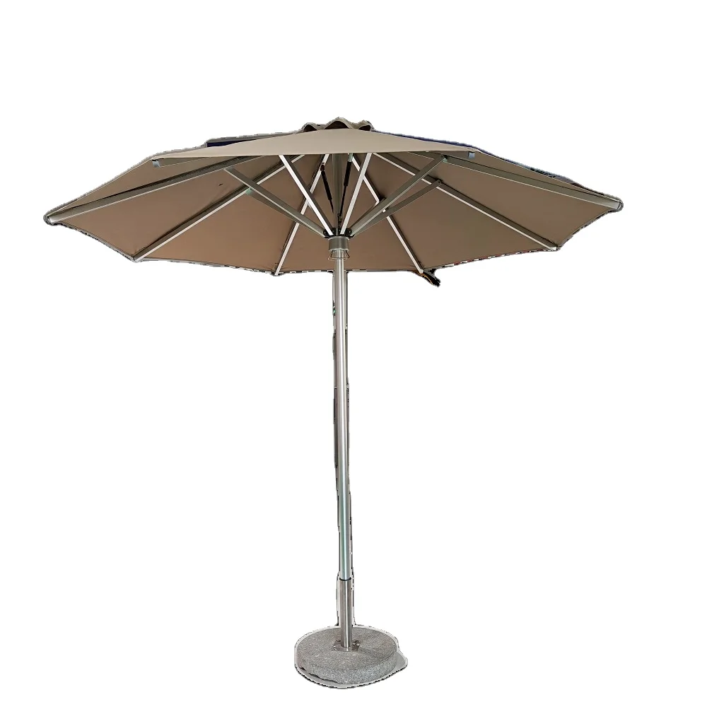 

high quality spare parts windproof stainless steel cantilever umbrella polyester fabric light weight furniture pagoda