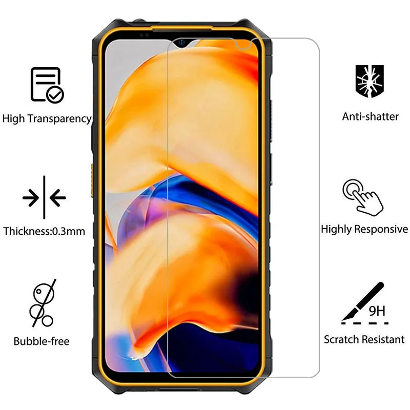ochraniacz ekranu do pancerza ulefone x13 ochronne szkło hartowane na pancerzu x 13 13x folia do telefonu szkło 9h — zdjęcie 3