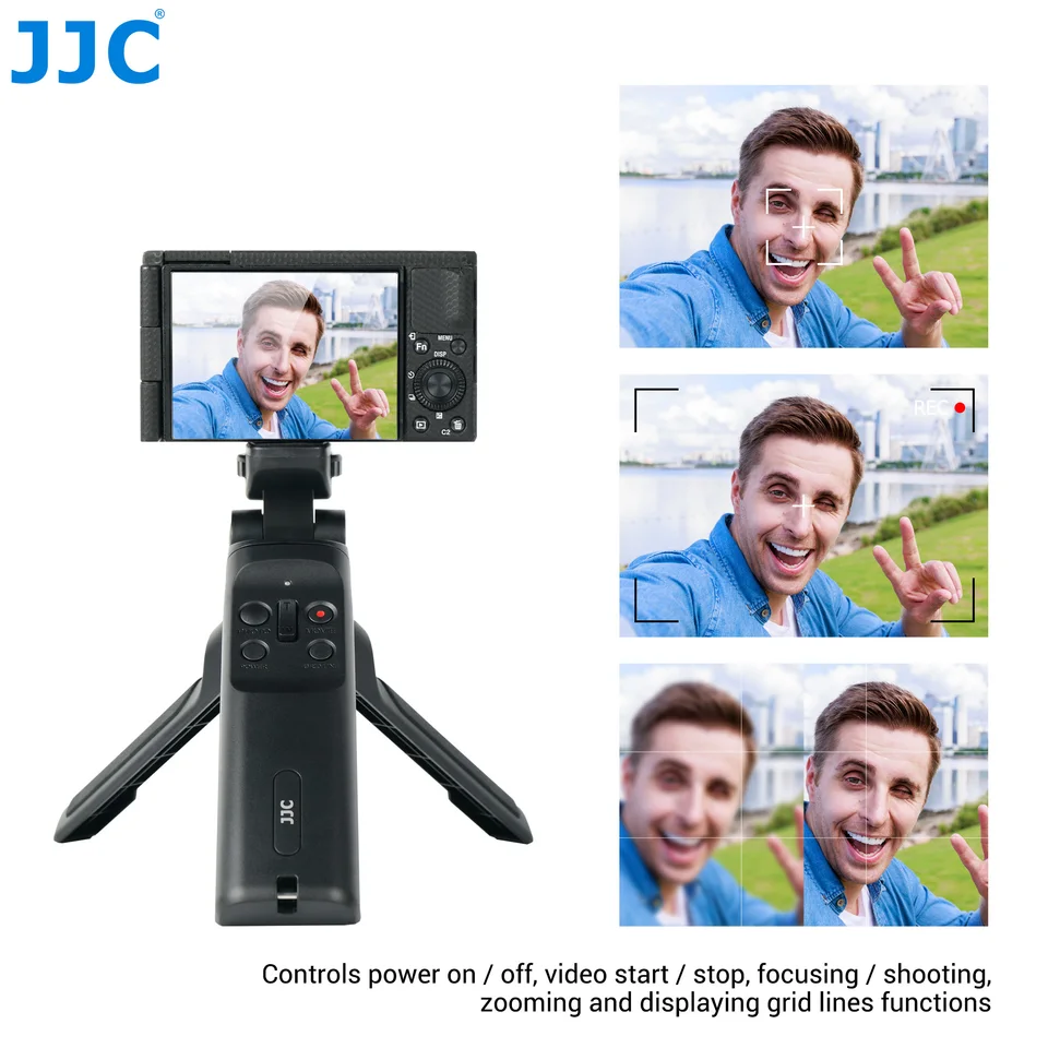 JJC Treppiede Compatto Con Telecomando Per Sony – Compatibile Con Alpha, ZV-1, RX100 E Handycam – Altezza Regolabile, Carico 5 Kg, Custodia Inclusa - 2