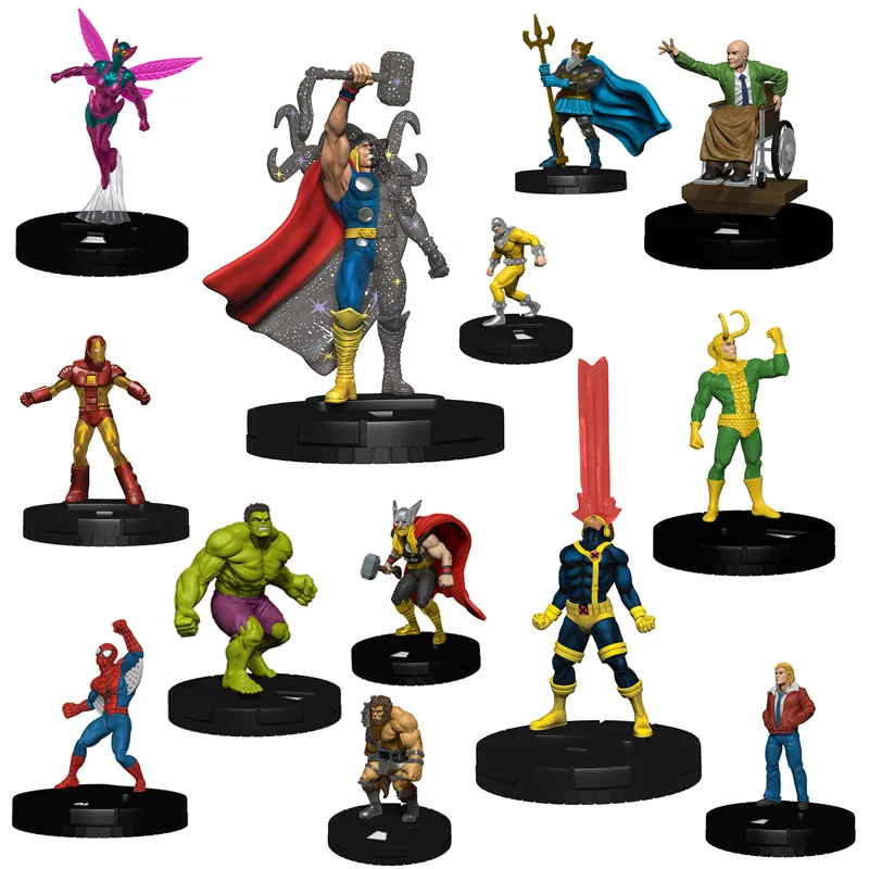 HeroClix World Celebrates PI DAY Marvel Spiderman Hulk THOR Flash War Chess Board Game Model Capsule Toys Collect Gift