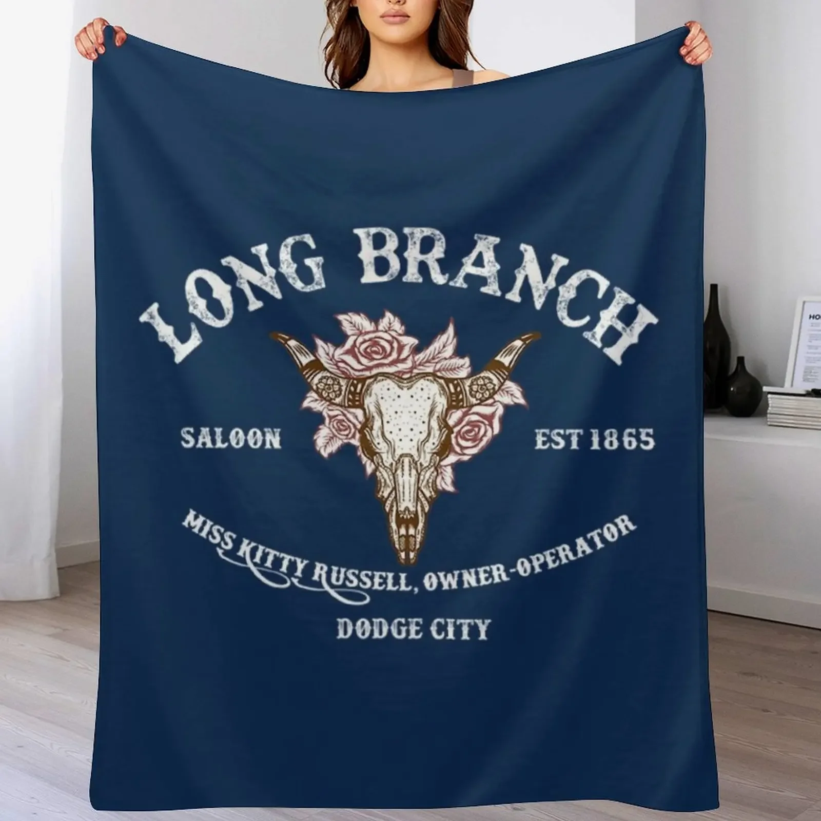 Gunsmoke T-ShirtLong Branch Saloon Throw Blanket For Sofa Thin Nap Soft Beds Blankets