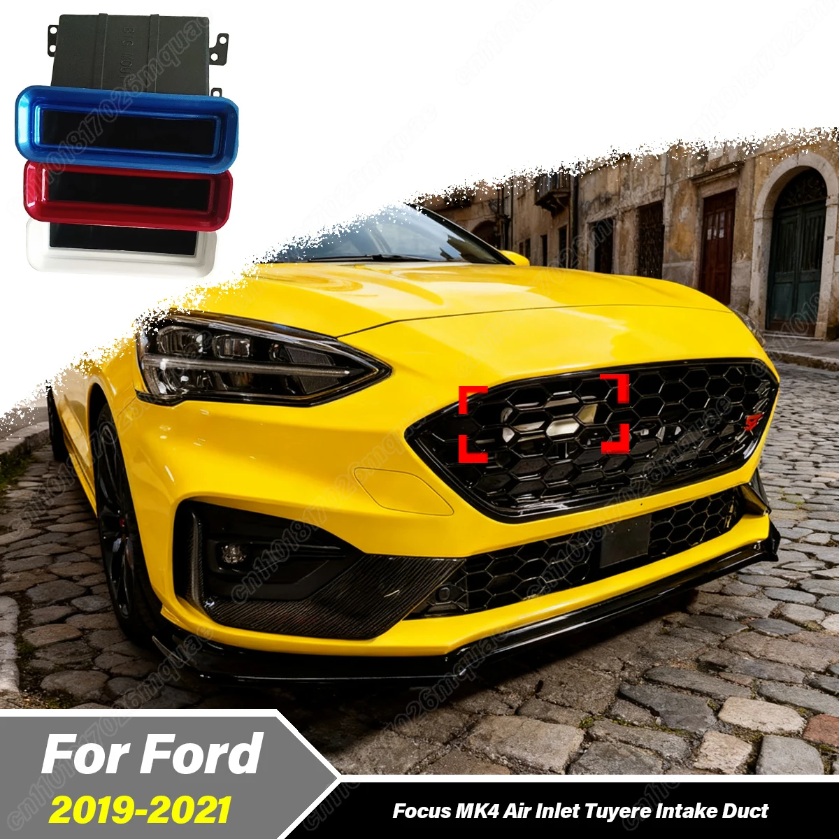 

Комплект аксессуаров для тюнинга и декоративной модификации переднего воздухозаборника для Ford Focus MK4 4D Sedan 5D 2019 2020 2021