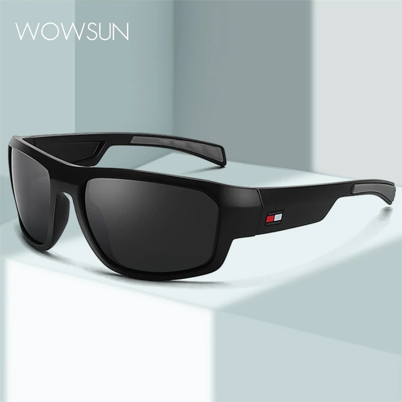 

WOWSUN New Sunglasses for Men's Driving TR90 Non Breaking Frame Outdoor Fishing Polarized Anti glare Sunglasses UV400 AA143