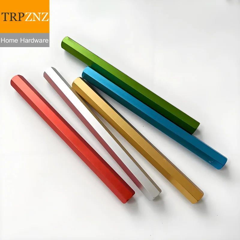 Hexagonal aluminum rod solid rod inspection tool handle red yellow green blue black Anodized weights 6 8 10 12 14 16 17 18mm