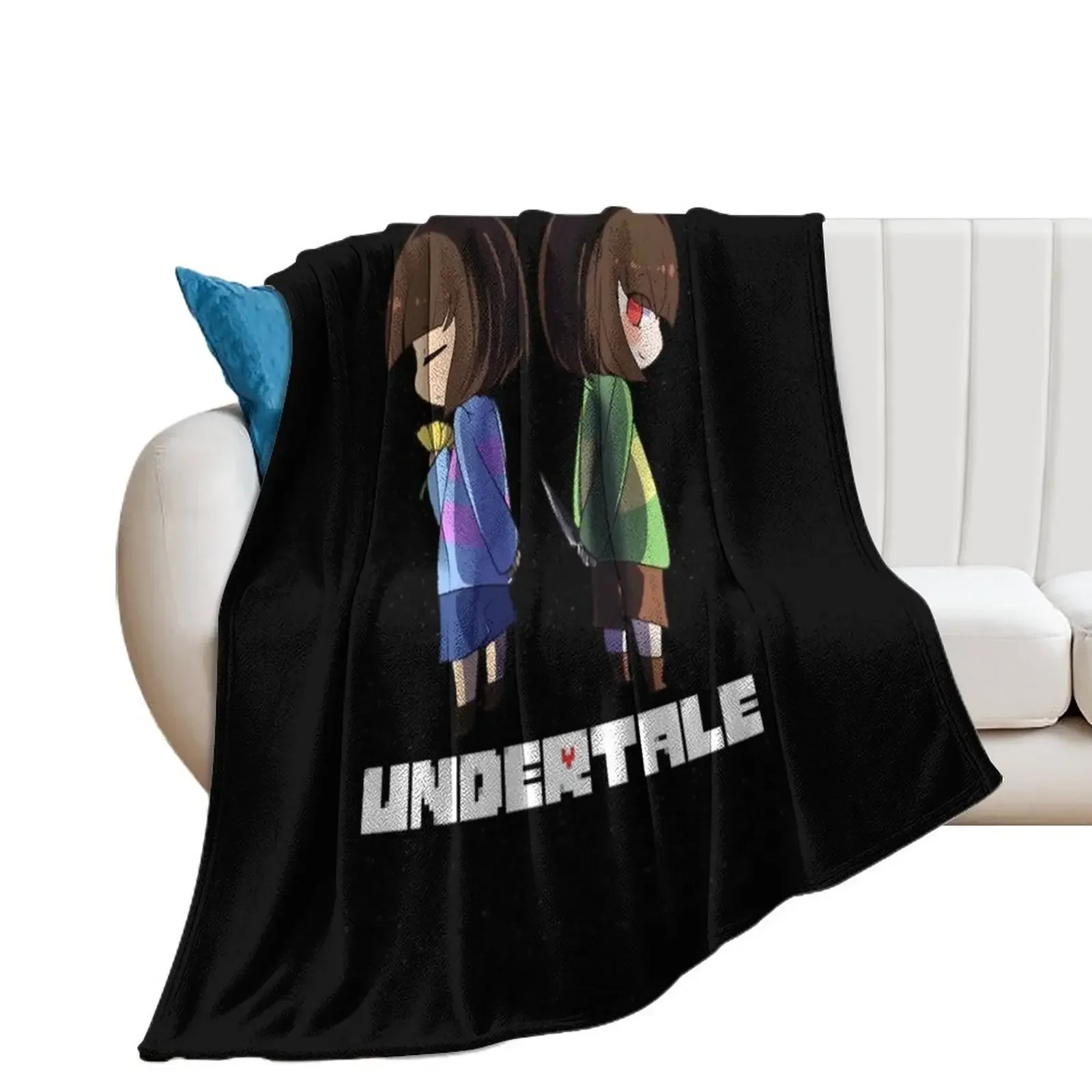 

Undertale - chara and frisk Throw Blanket Picnic Retros Blankets