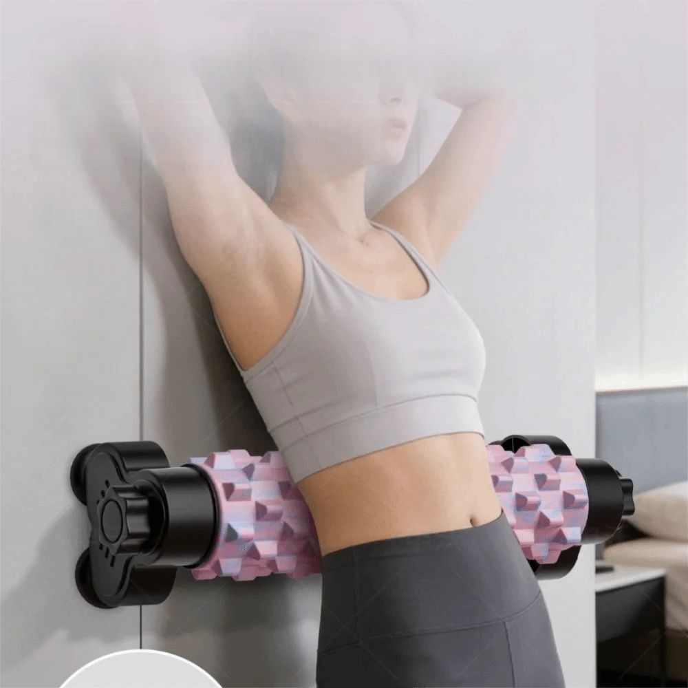 Solid Foam Massage Foam Roller Removable Bracket Muscle Relaxation Body Foam Roller Suction Cup Foam Roller Massage Stick