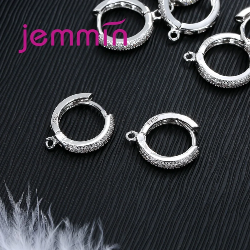 1 Pair Genuine 925 Sterling Silver New Arrival Fine CZ Earrings Exquisite Ear Ornament High Quality Big Promotion Wholesale