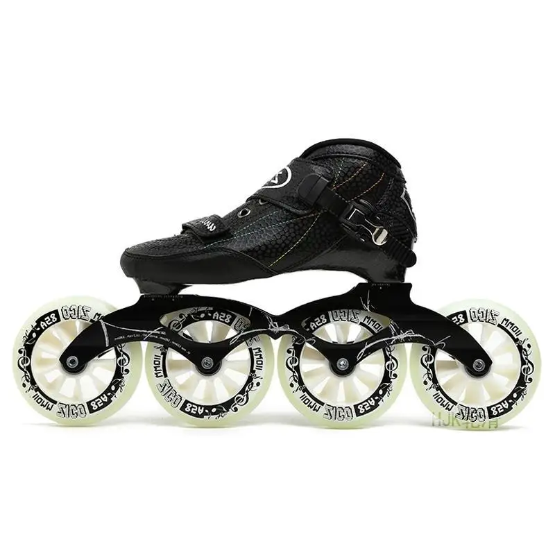 Advance Adults Inline Speed Skates Shoes Racing Skating Patines for MPC for Powerslide 6-layers Carbon Fiber EUR 30-48