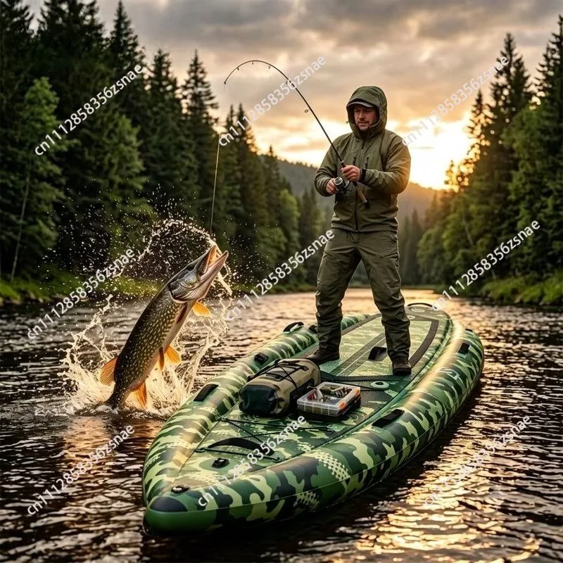 Three air chamber 380 * 130 support y03 double push Yifan fishing inflatable paddle board pulp board paddling adult standing