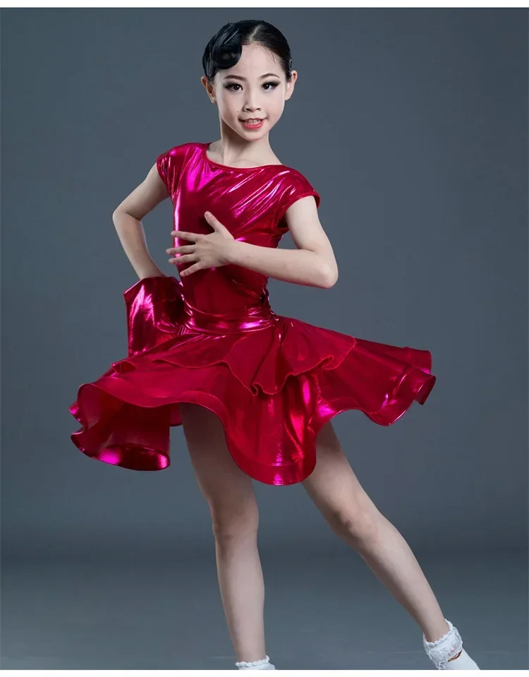 소녀 라틴 드레스 소녀 라틴 댄스 드레스 키즈 표준 볼룸 댄스 의류 삼바 어린이 차차 탱고 스커트