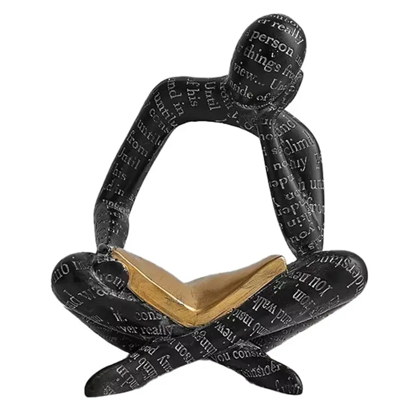 

ABWR-Nordic Abstract Resin Sculpture Thinkers Figurine Statue Handmade Home Decor Office Desktop Ornament, Ideal Gift A