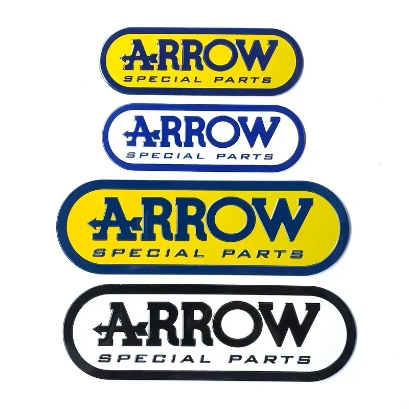 Heat Resistant Arrow Logo Sticker 3D Muffler Decal for Motorcycle Exhaust Fit Honda Yamaha Kawasaki