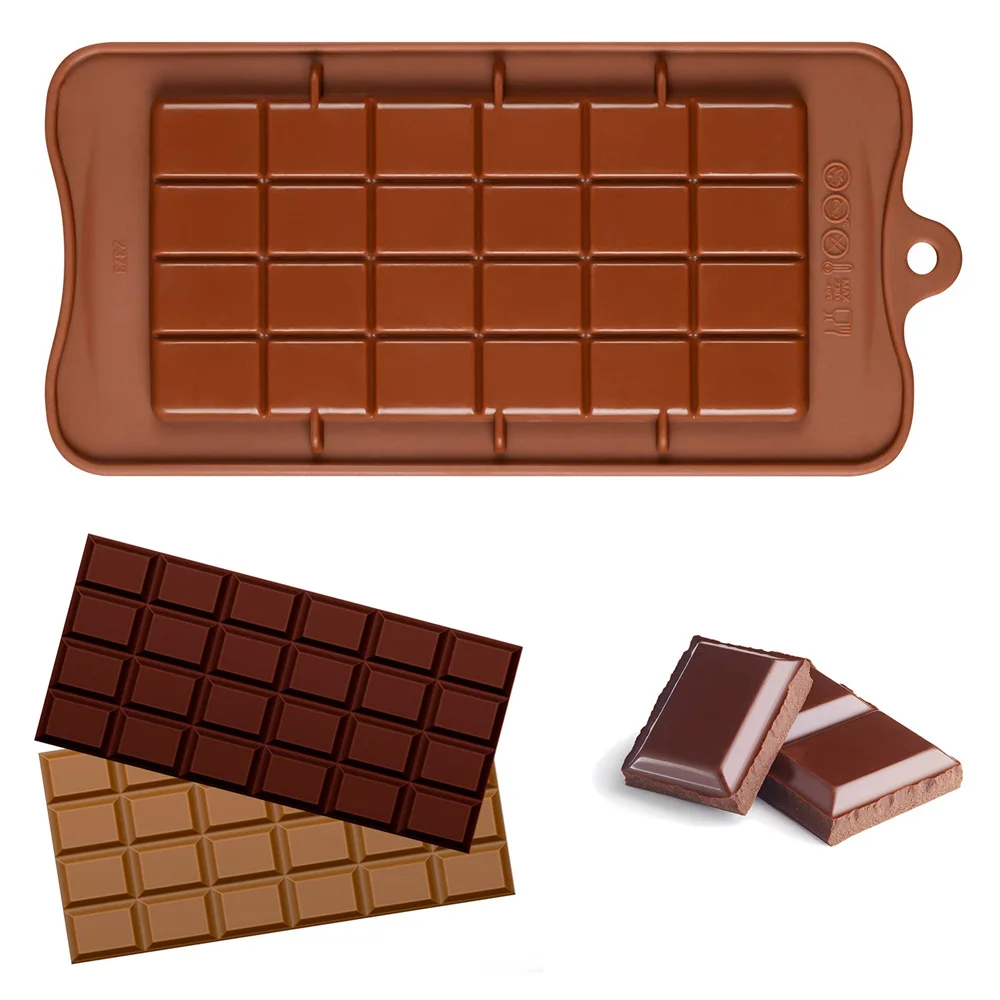 SILIKOLOVE Classic Chocolate Mold Silicone Chocolate Bar Baking Molds Food Grade Reusable Forms CHOCOL MOLD SILICON