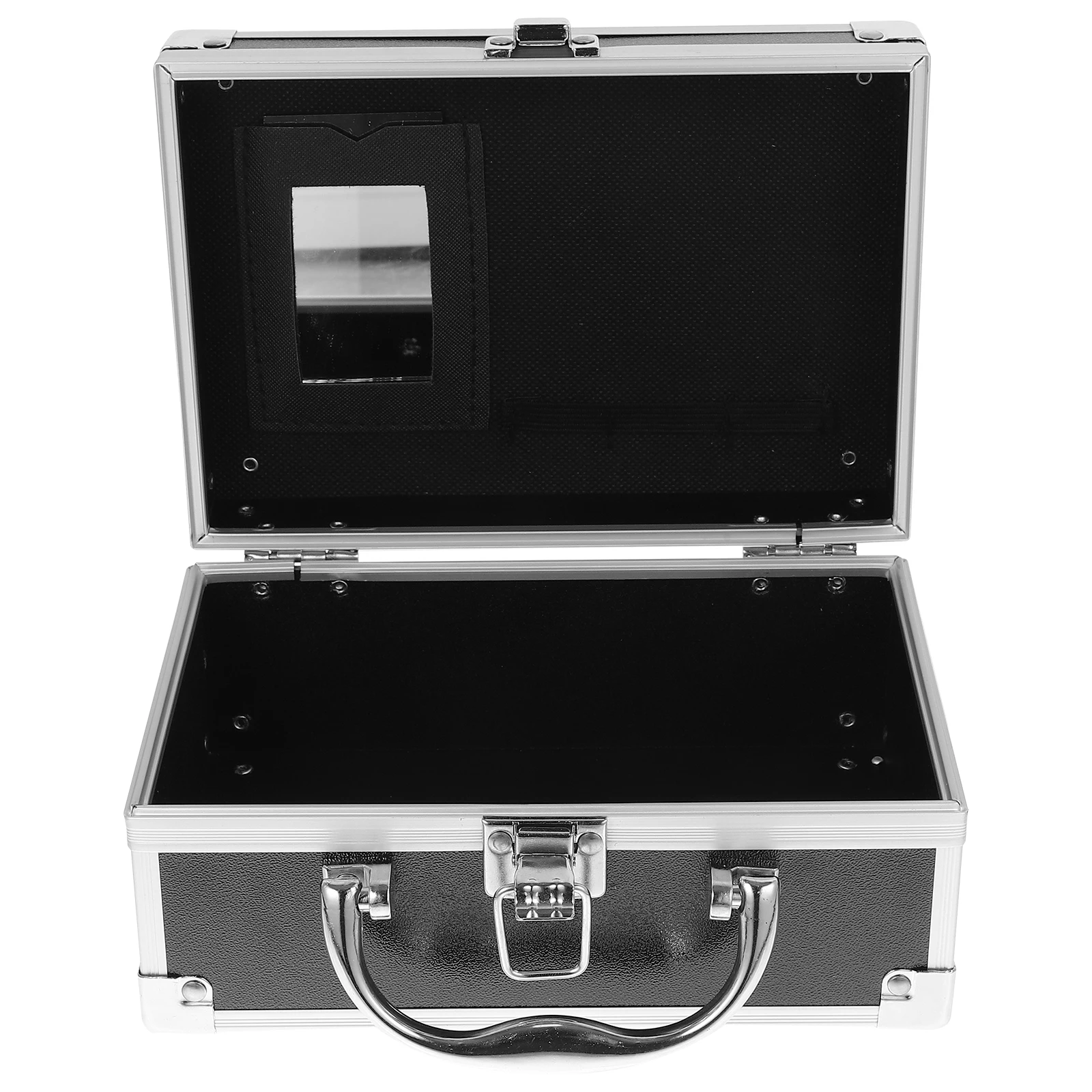 

Aluminum Alloy Case Pink Small Handheld Tool Box Organizer for Nail Box Organizer Case Makeup Travel Storage Brush Holder