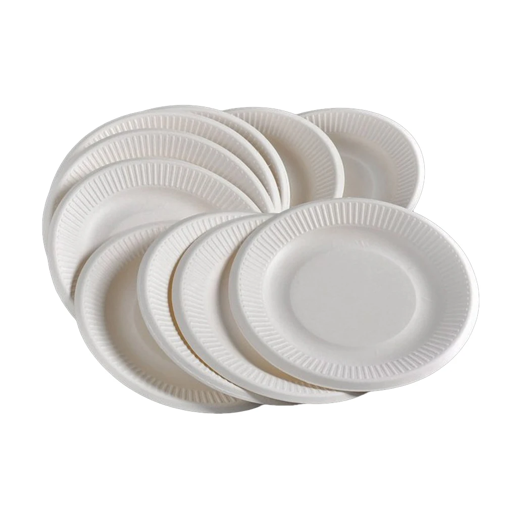 50 Pcs/lot Disposable Plates for Weddings Plastic 100 Pieces Units Dishes Parties Paper Fruit Elegant Trays