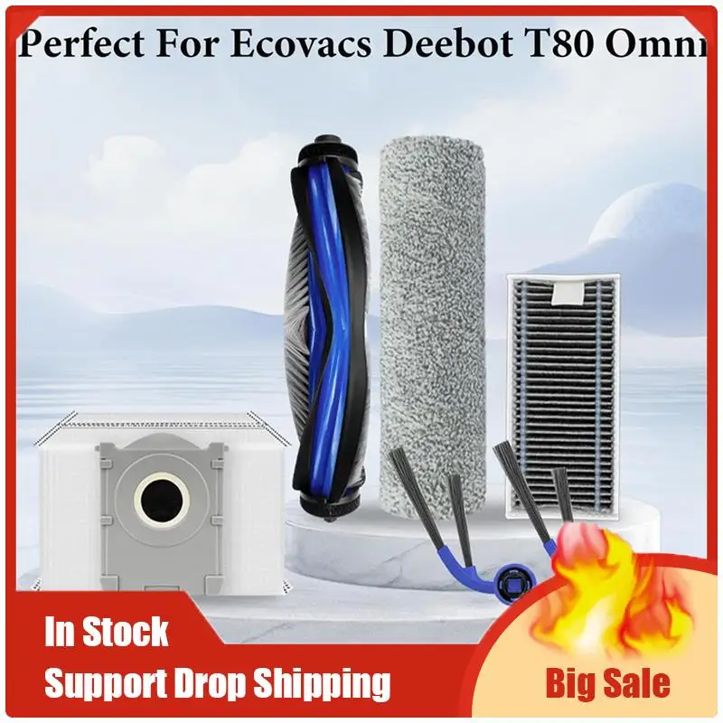 

Top Deals For Ecovacs Deebot T80 Omni / T80 Vacuum Cleaner Parts Main Side Brush Hepa Filter Roller Mop Dust Bags Spare Parts