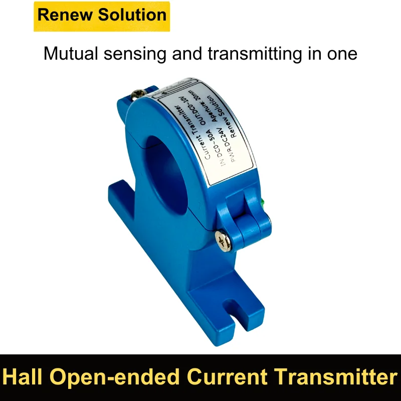 Imagem -06 - Sensor de Corrente Transmissor Hall Open Loop Split Core Transdutor 10a 20a 100a 200a 20 mm 38 mm Hole a 20ma Rs485 dc