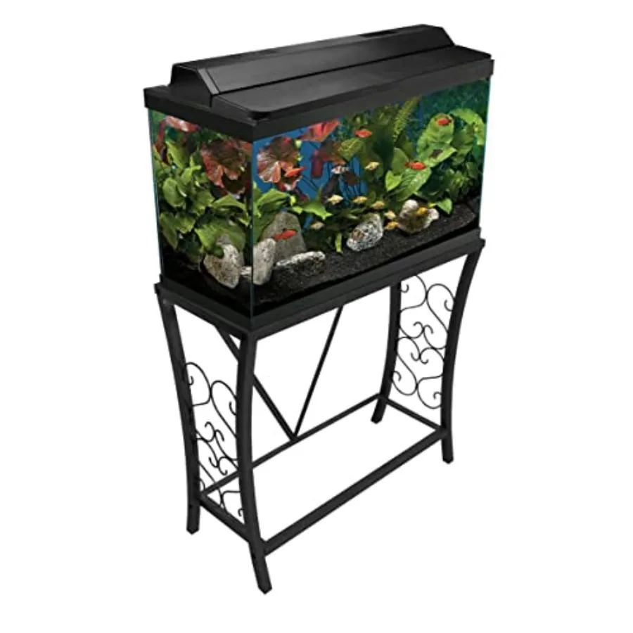 

29 Gallon Metal Aquarium Stand, 30.3" L x 12.5" W, Black