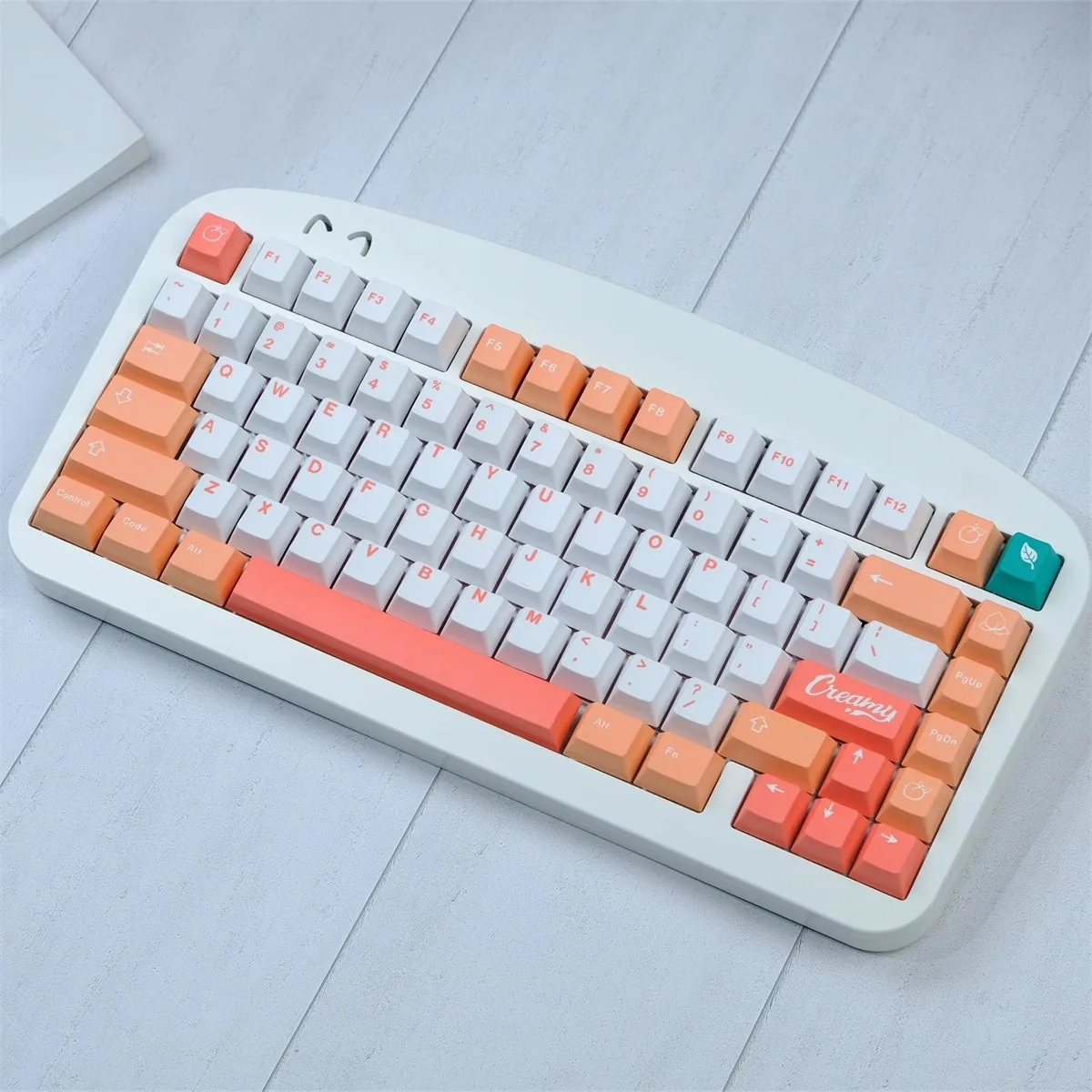 

129 Keys/set GMK Peaches n Cream Keycaps PBT Dye Sublimation Lightproof Key Caps Cherry Profile Keycap For MX Switch Keyboard