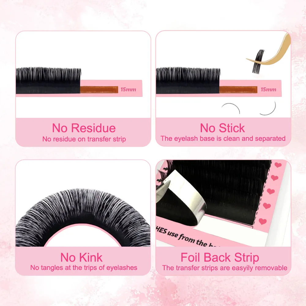 JYJLASHES Matte False Eyelashes Soft Faux Mink Lashes Russian Volume Makeup Eyelashes Professionals Individual EyeLash Extension