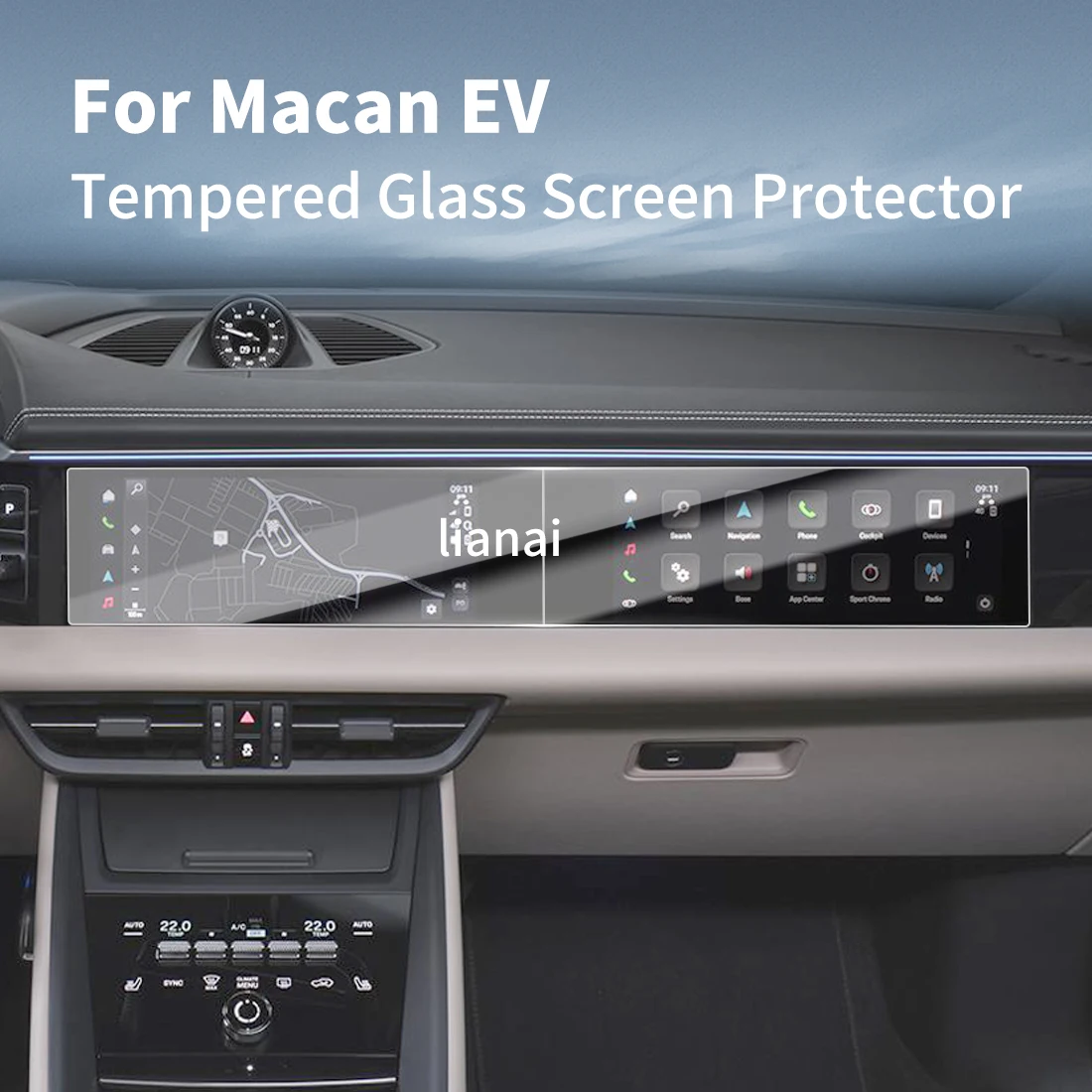 Screen Protector for 25 Porsche Macan EV Tempered Glass Navigation display Car Stickers Accessories Scratch-resistant supplies