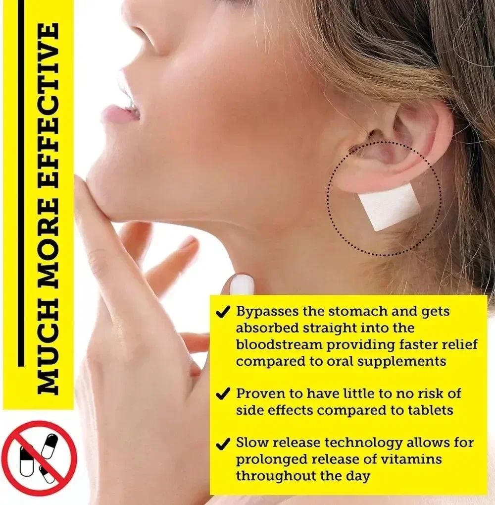 30 Patches Vitamin D3 Transdermal Patches 5,000 IU High Strength