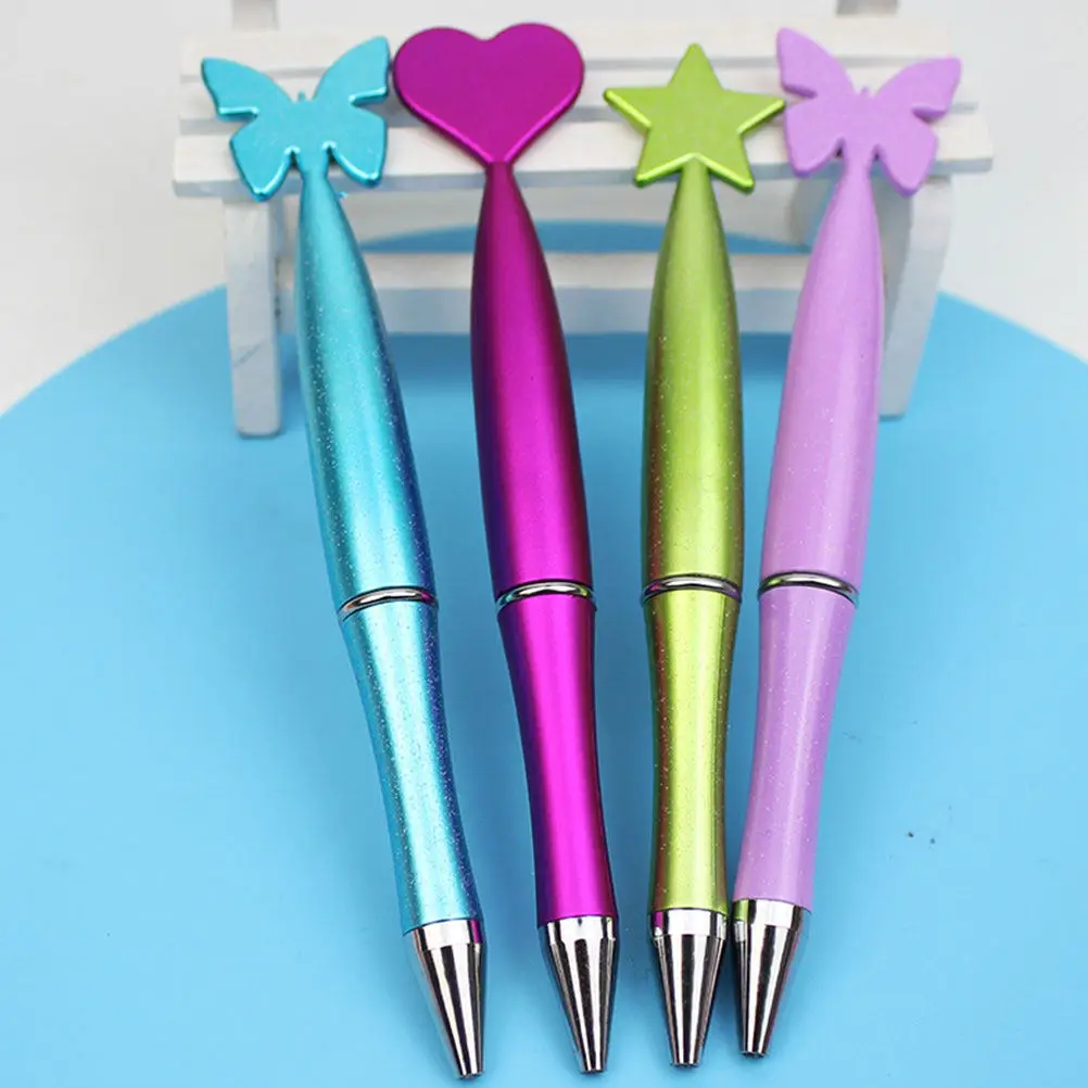 

10Pcs Rotating Ballpoint Pens Creative Butterflies Heart Star Design Smooth Writing Student Business Signature Stationery